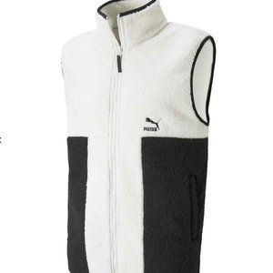 Puma 531708 CLSX  Sherpa Gilet Vest Off-White / Black
